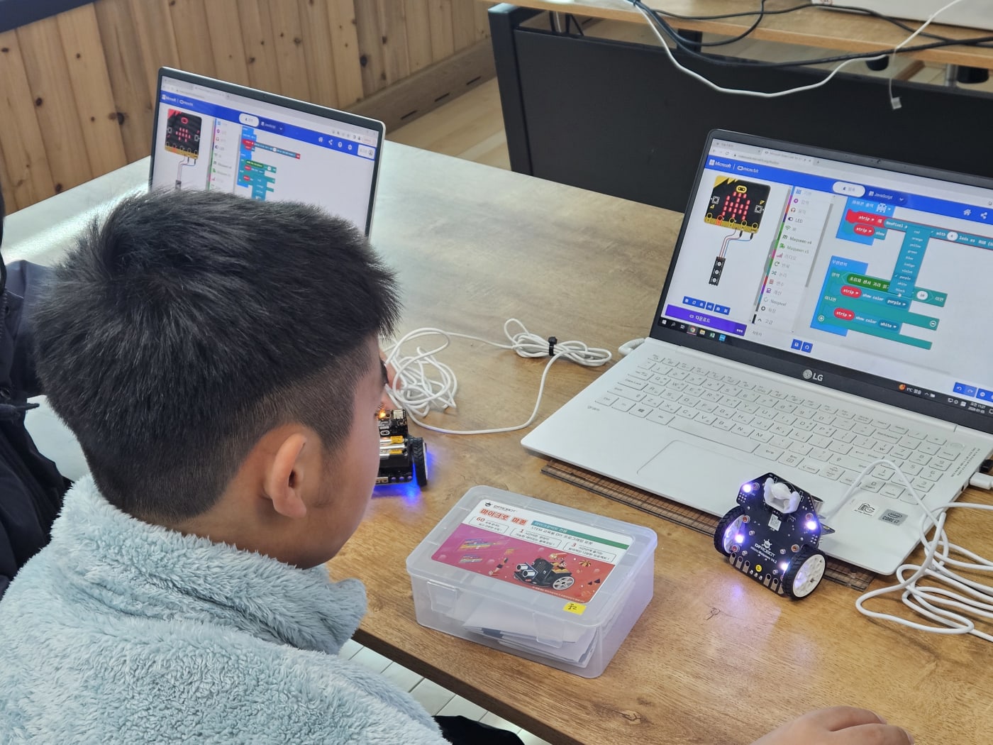 이월초 AI 코딩 체험 자율주행차가 움직이는 순간 아이들 반응이 달라졌습니다